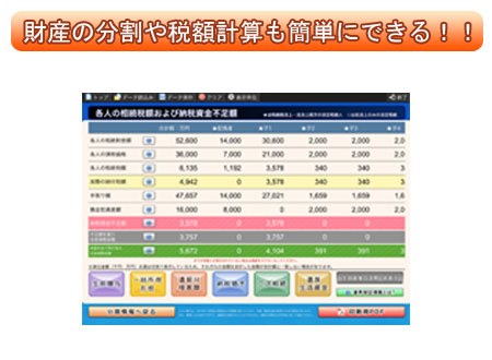 各人の相続税額および財産を全て残すための生命保険金額画面